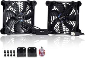 Scccf 313051281244 Dual 120mm Quiet Usb Cooling Fan With Speed Control - 5v Portable For