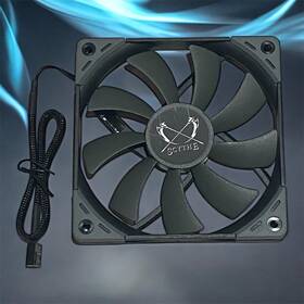 Kf1215fd18-p Scythe Kaze Slim 120mm X 15mm Pwm Fan Kf1215fd18 P 1800 Rpm Fdb New Open B