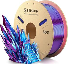 Semdon 790885453465 Pla Dual Color 3d Printer Filament 1.75mm Blue Rose Gradient Ender 3/pro/v2