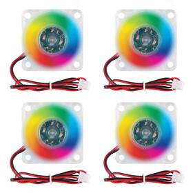13559s-1 Shutao 4pcs 3010 Fan 30mm 30x30x10mm Rgb Colorful Led Dc 12v Cooler