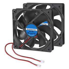 13586st-1 Shutao 2pcs Dc 12v 12025 Cooling Fan 120x120x25mm 12cm 120mm Computer Case C