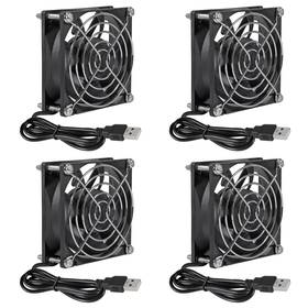 13676st-1 Shutao 4pcs Usb Fan Dc 5v 8025 80mm Cooling 80x80x25mm