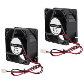 13682st-1 Shutao 2pcs 12v 60mm 6025 0.25a Dual Ball Bearing Brushless Cooling