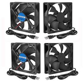 12025 Shutao 687117723239 4pcs Dc 5v Cooling Fan Ball Bearings Brushless 120x120x25mm Usb Computer P