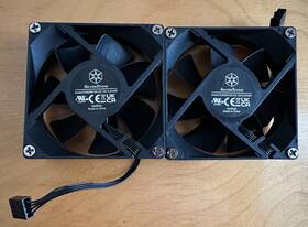 Cc8025h12d Silverstone 2x - Lot Of 2 Fans 80x25mm 12v 0.27a Pwm 4-wire 4 Inch 25