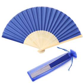 Ls009 Sl Crafts 50 50pcs Imitated Silk Hand Fan Fabric Bamboo Handheld Folded Bridal Da