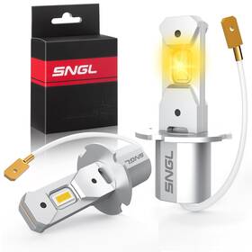 H3ll Sngl Upgraded H3 Led Fog Light Bulb Yellow 3000k Plug-and-play 320% Brighte