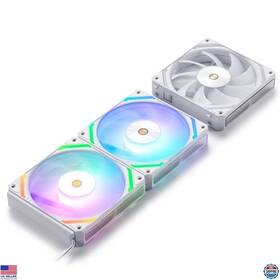 B0cyltzhxw Stanley 120mm Argb Case Fan 3 Pack Pwm Cooling Daisy-chain White 120x120x25mm