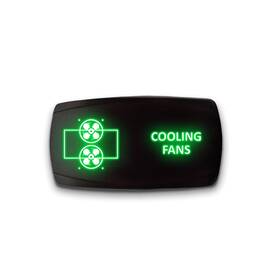 Hlc91g-002 Stark Rs-cooling-fans--hlc91g-002 Cooling Fans - Green 5-pin Horizontal Laser Etched Led Rocker Switch