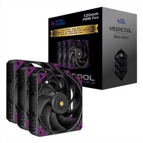 Sf-pf121-bk Super Flower 3p Megacool 120mm Pwm Fans Triple Pack