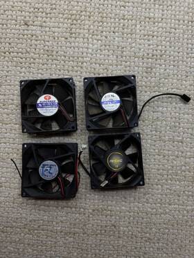 Cha8012b3 Superred Jamycon Antec Rubycon Science Lot Of 4 80mm 12v Ball Bearing Case Fans 3-pin