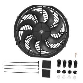 Suyeparts Ns2260 Universal Slim Radiator Cooling Fan 12v 90w Push Pull With Mount Kit 14 Inch