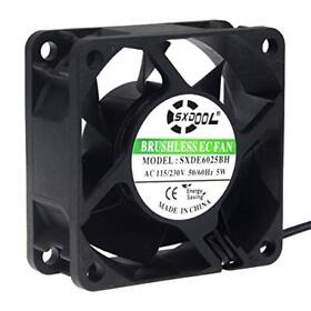 Sxdool Ec Cooling Fan 60x25mm Ac 110v 115v 120v 220v 240v Dual Ball Bearings