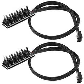 Teamprofitcom 019213147198 Pwm Fan Hub Pc 5 Way Splitter Sleeved Adapter Cable For