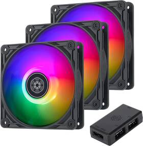 Technology 445007341306 Vista 120 Argb 3 Fan Pack With Controller Sst-vs120b-argb-3pk