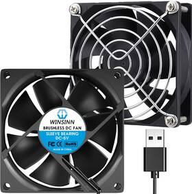 8025 Technology Ltd 744759867971 Dc 80mm Usb Fan 5v Sleeve Bearing Brushless Cooling 80mmx25mm 2pin Pack Of