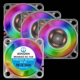 Rgbfan251012vh Technology Ltd 25mm Rgb Fan 5v Led Colorful 3d Printer Micro 5 Volt Fans 2510 Hydraulic Bearin