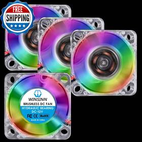 Rgbfan301012vh Technology Ltd 30mm Rgb Led Cooling Fans 12v Brushless 4-pack For 3d Printers