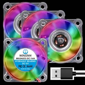 Rgbfan40105vhusb Technology Ltd 40mm Rgb Usb Fan 5v Led Colorful 3d Printer Micro 5 Volt Fans 4010 Hydraulic Be