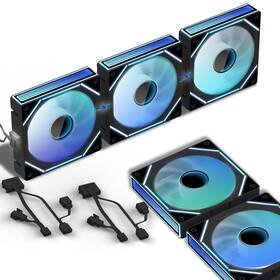 Tgdgamer 744110563627 Daisy Chain Case Fan 5 Pack 120mm Pc Rgb Fans Computer