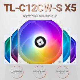C12cw-s Thermalright C12cws Tl Pack Of 5 120mm High Performance Fan