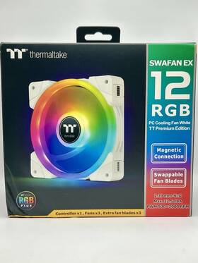 Thermaltake 713227537247 Swafan Ex 12 Rgb Pc Cooling Fan White 500-2000 Rpm Controller Fans