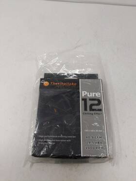 Thermaltake 809394589685 120mm Pure 12 Series Black Quiet High Airflow Case Fan