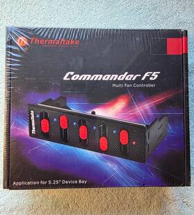 Thermaltake Ac-001-bn1nan-a1 Rare Nos Commander F5 Multi Fan Controller 5.25 Inch Bay - New Sealed