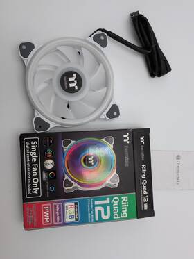 Cl-f100-pl12sw-c Thermaltake Riing Quad 12 Rgb Radiator Fan Tt Premium- White