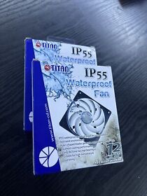 Ip55 Titan 12v Dc Waterproof Dustproof Case Cooling Fan 120mm 2 Pack