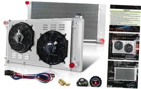 Laqc-auto-0046 Tsukiauto 3 Row Core Aluminum Cu369 Rr369n Radiator Fan Shroud Assembly 2 X 12 Inch