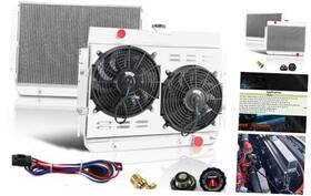 Laqc-auto-0116 Tsukiauto 4 Row Core Aluminum Dpi289 Radiator Assembly 2 X 12 Inch Fan With Shroud