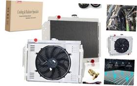 Laqc-auto-0701 Tsukiauto 3 Row Core Full Aluminum Rad959 Radiator 16 Inch Fan Shroud Thermostat