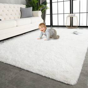 Twinnis 715002892422 Super Soft Shaggy Rugs Fluffy Carpets 6x9 Feet Indoor Modern Plush A