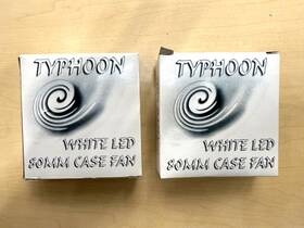 Typhoon 641272614078 2x White Led 80mm Computer Case Fan - This Is For 2