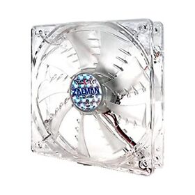 Zm-f3 Ultra Quiet 120mm Blue Led Shark Fin Blade Case Fan Cooling White Zm-f3led