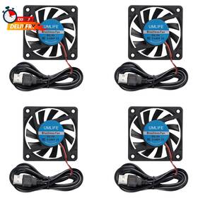 6010 Umlife 313028021057 60mm Fan 4-pack 5volt 0.18a Usb 60x60x10mm Brushless Dc Computer Cpu Heat