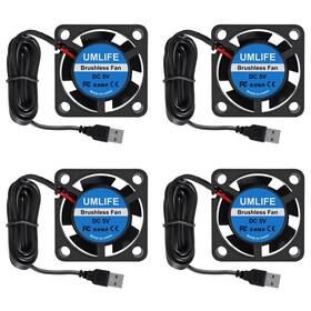 2510 Umlife 687117712295 4pcs Usb 5v Dc Fan Small 2 Pin Cooling Cooler Computer 25mm X 10mm 25x25x10