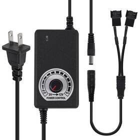 Umlife 687117760739 Umlufe 12v Fan Power Supplypc Speed Controller100-240vac To 3-12vdc 24w A