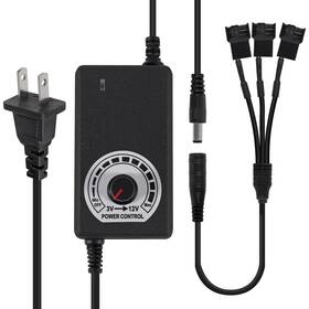Umlife 687117761798 Umlufe 12v Fan Power Supplypc Speed Controller100-240vac To 3-12vdc 24w A