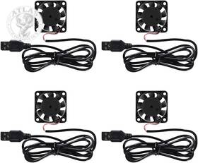 4200 Umlife 726084728486 4 Pack Usb Brushless Cooling Fan 40mm High Performance Dc 5v Speed Rpm For