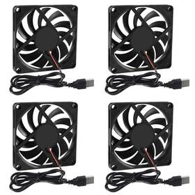 8010-5v Umlife 4-pack Dc 5v Usb Brushless Cooling Fan 80mm X 10mm Compatible