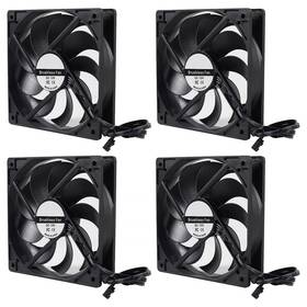 Um-211653 Umlife 3 4-pack 120mm 120x120x25mm 12v Black Computer Case Fans High