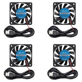 Yy14511um Umlife 60mm Fan 4-pack 5volt 0.18a Usb 60x60x10mm 6010 Brushless Dc 5v