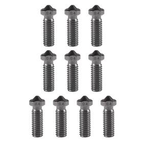Yy154um Umlife 10pcs 0.4mm Volcano Nozzles For E3d V6 Hotend 3d Printer High Temperature No