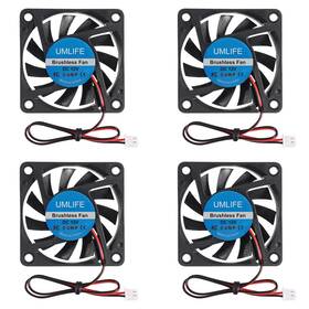 Umlife Yy601012vum 4-pack 60mm X 10mm 6010 12v Brushless Dc Cooling Fan 2pin For Diy