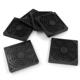 Unlorspy20220901-021 Unlorspy 6 Pcs Black Cooling Fan Filter 80 Mm Square Plastic Case Cover Pc