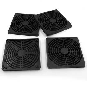 Unlorspy20220901-022 Unlorspy 4 Pcs Black Cooling Fan Filter 120 Mm Square Plastic Case Cover Pc