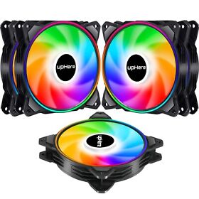Nt1206-6-us Up Here 120mm Rgb Case Fan Remote Control 5v Argb Led Addressable New