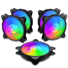 Pf1206-5-us Up Here 5-pack 120mm Silent Intelligent Control Rgb Fan Adjustable New